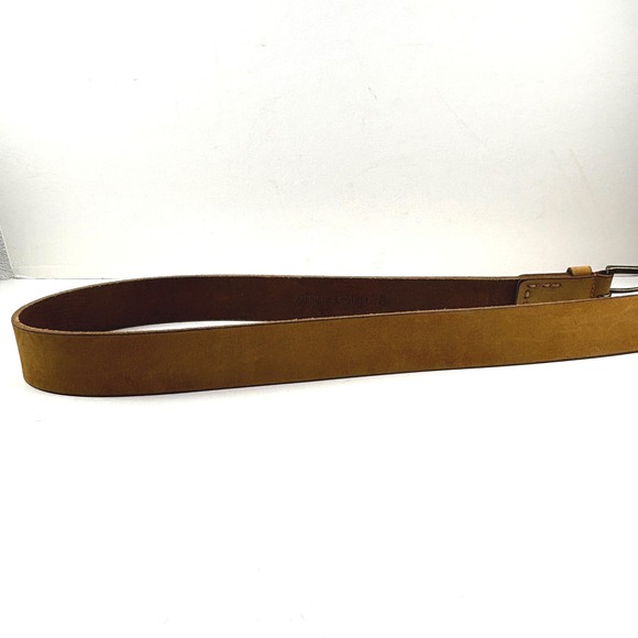 Timberland Leather Belt Mens 40 Tan Wheat Rugged Workwear Buckle - Picture 8 of 10